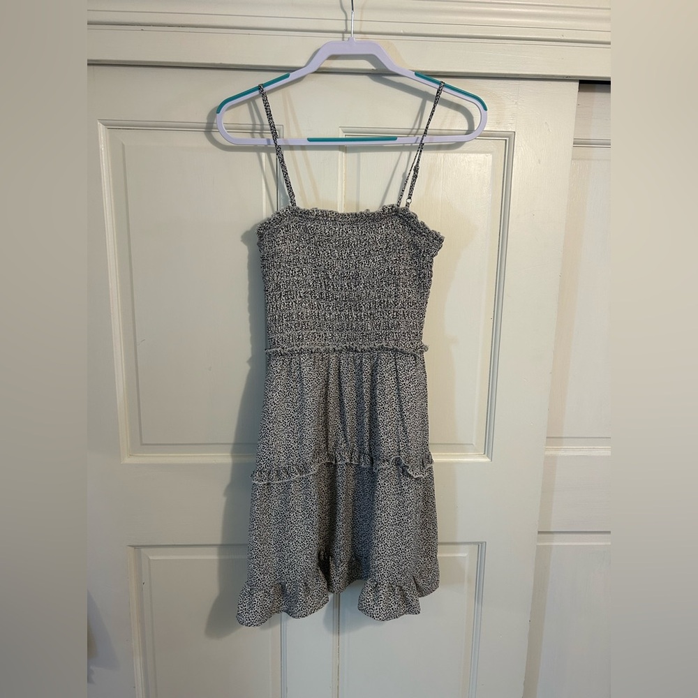Sienna Sky Black and White Smocked Dress